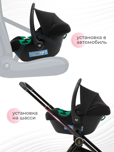Автолюлька Sweet Baby Elegante Plus DK591 Black (Вид 2)