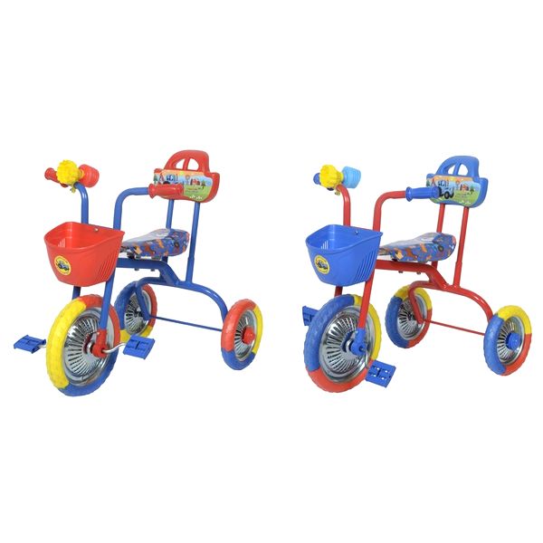 Велосипед 3кол. Синий трактор колеса 10 и 8 дюймов, мет.+eva, корзина в кор. в кор.4шт (Вид 1)