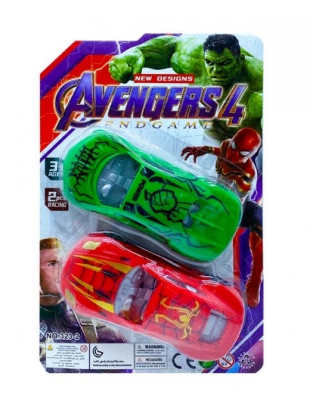 Набор инерционных машинок Avengers из 2-х штук на планшете.21.5*13.5 см.1/540.Арт.323-2