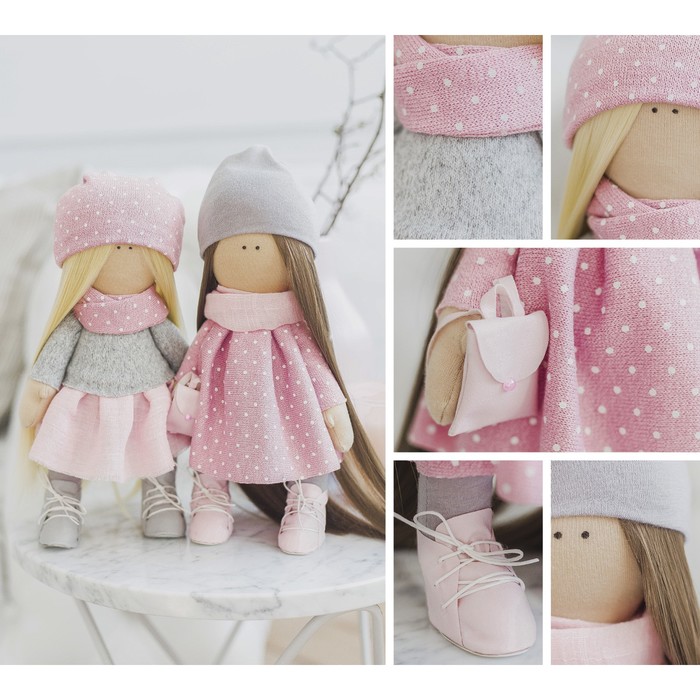 Интерьерные куклы «Подружки Вики и Ники» набор для шитья, 18 × 22.5 × 4.5 см 3548689 (Вид 4)