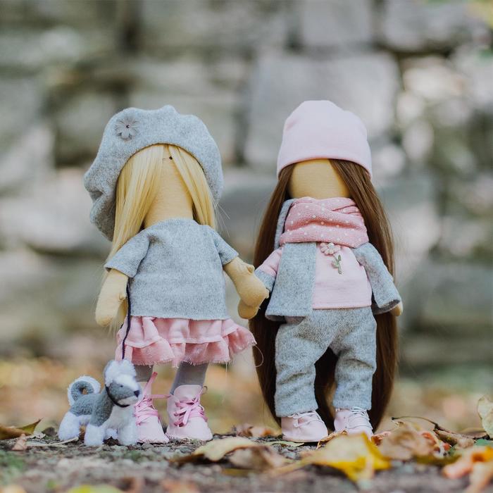 Интерьерные куклы «Подружки Вики и Ники- на прогулку» набор для шитья, 15,6 × 22.4 × 5.2 см    47167 (Вид 4)