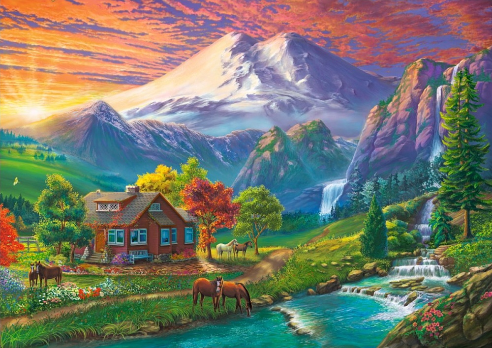 Artpuzzle. ПАЗЛЫ 500 элементов. ЭЛЬБРУС НА ЗАКАТЕ (Арт.Ф500-3897)