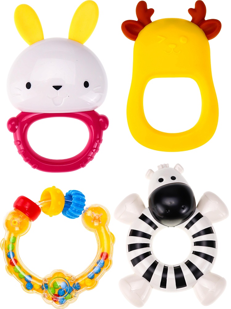 Погремушка 0+ (4 шт. в пакете)  (арт.ИК-0712)