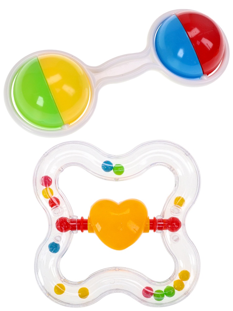 ПогремушкаВеселые звуки-100+(2шт., в пакете) арт. И-9920