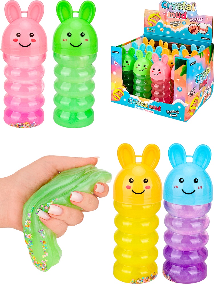 Слайм Зайчик 12шт. в шоубоксе (Арт. ИСМ-3544) кратно 12