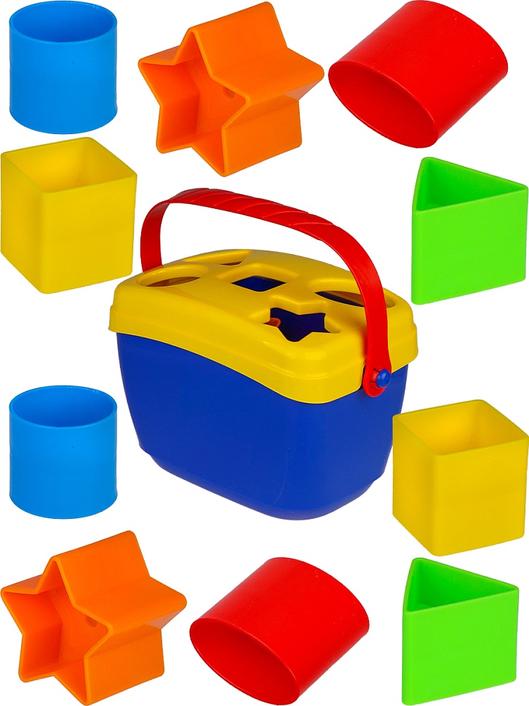 Сортер-ведерко (желтый,синий,красный) (Арт.И-0801)