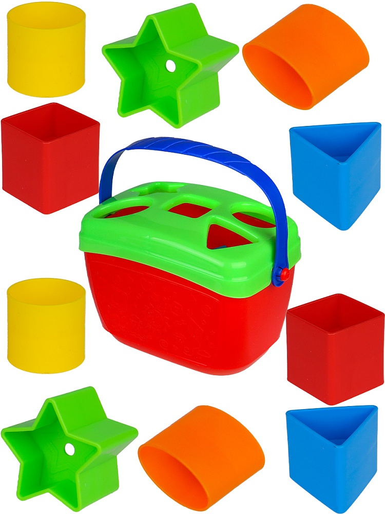 Сортер-ведерко (салатовый,красный,синий) (Арт. И-0799)