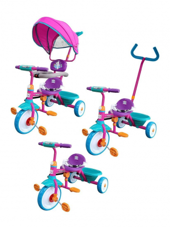 Велосипед 3 кол. 3 в 1 Moby Kids Принцесса,  9x7 EVA, розовый
