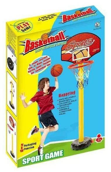 Набор напольный баскетбол, стойка высота 135 см, щит, мяч, насос, коробка (Вид 1)