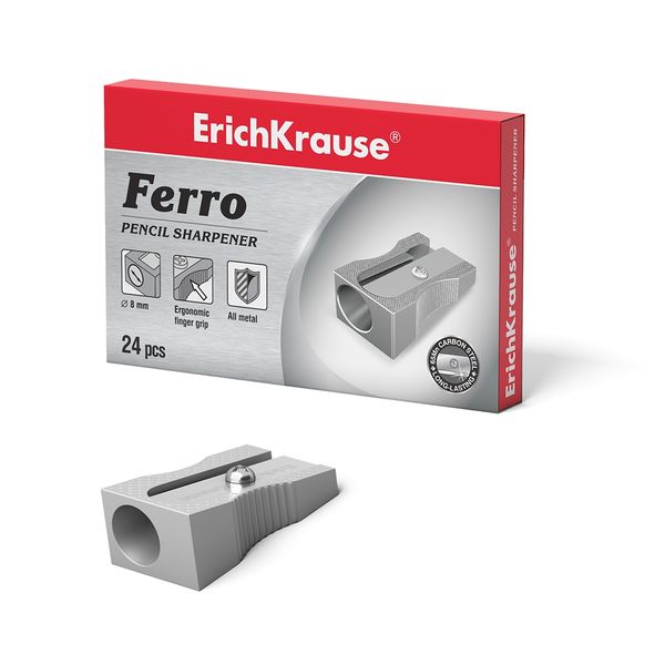 Точилка металлическая FERRO одно отверстие (Erich Krause) (Фото 1)