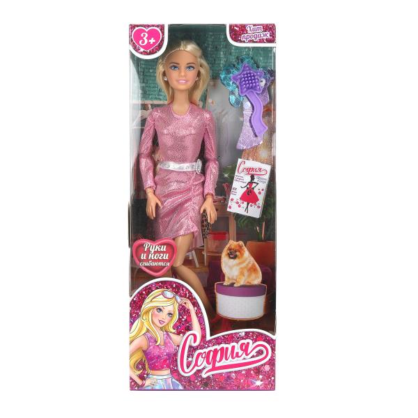 Кукла 29см София, руки и ноги сгиб., акс, кор КАРАПУЗ 66001-BF42-S-BB-WOD