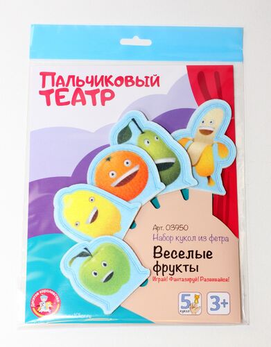Пальчиковый кукольный театр. Веселые фрукты (европодвес) арт.03950
