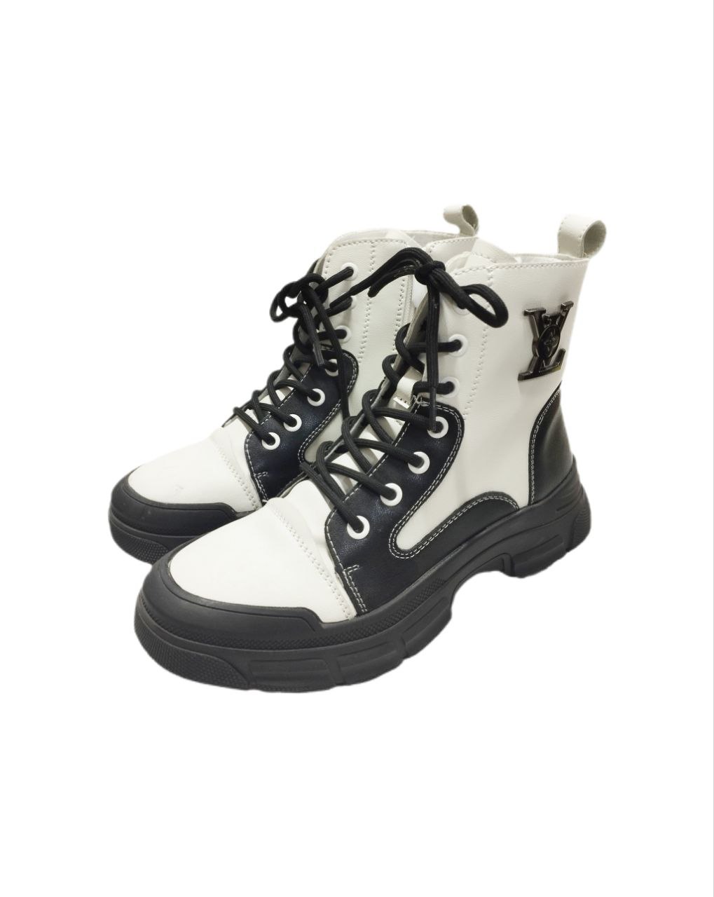 Ботинки дев бел с черн р37