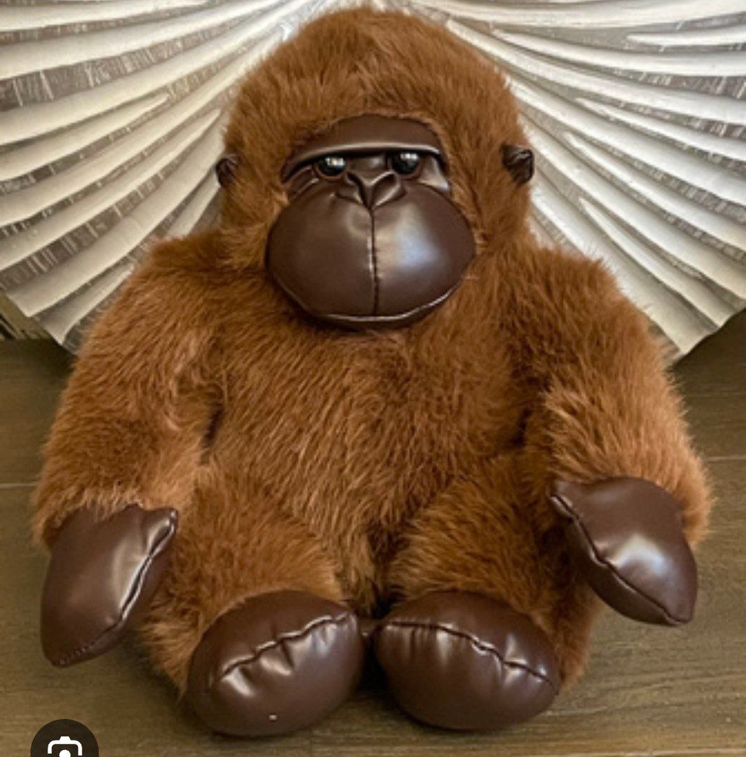 Мягкая игрушка Горилла, цвет коричневый, 23см