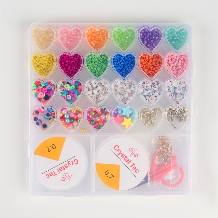 Набор для творчества Украшение из бусин Сердце 10582072