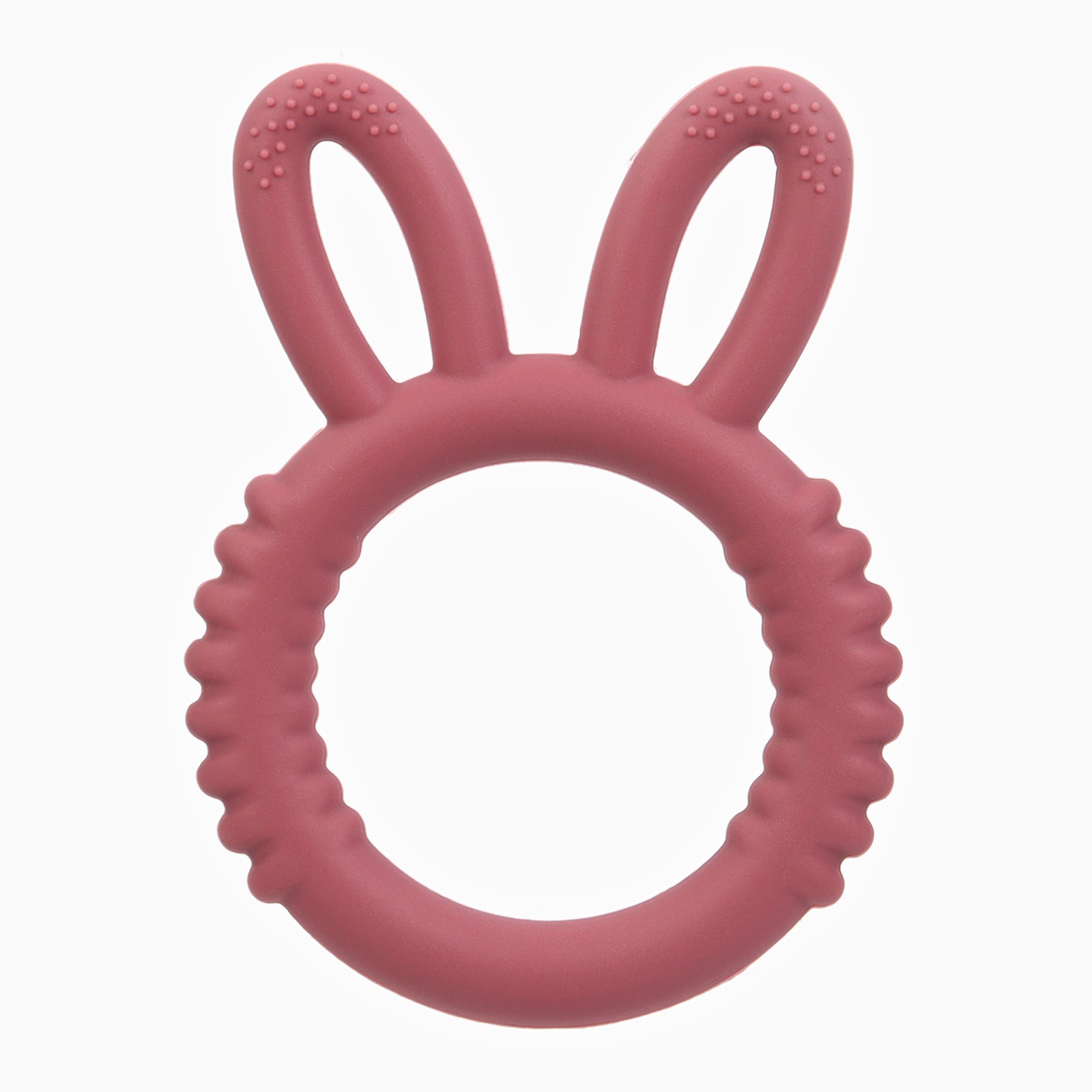 Прорезыватель силиконовый для зубов «Зайка», цвет красный, Крошка Я 10851763