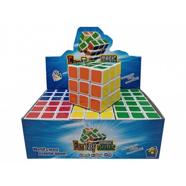 Кубик-Рубик 3*3.1 упак*6 штук.5,5 см.Цена за упаковку.1/48.Арт.7711 (Вид 1)