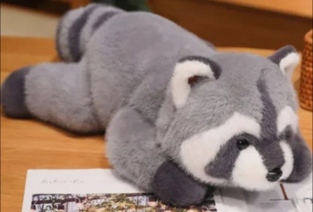 Мягкая игрушка енот ,цвет серый,45см