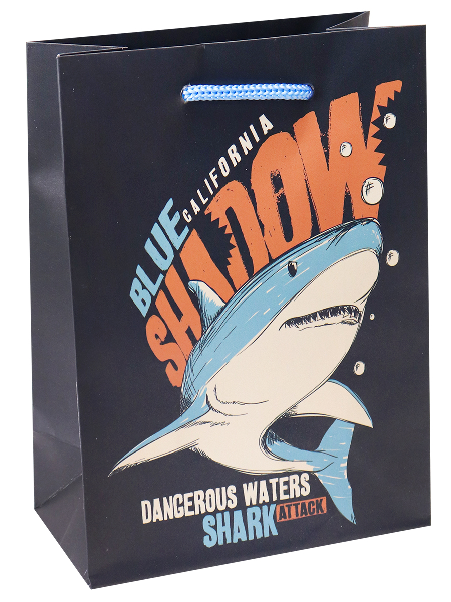 Пакет подарочный с матовой ламинацией 11,5x14,5x6 см  (S) Опасные воды, 128 г ППК-6258 (Вид 1)