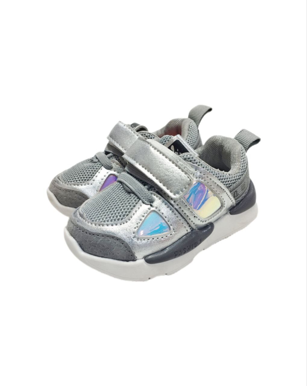 Кроссовки серые AX053-858 р15