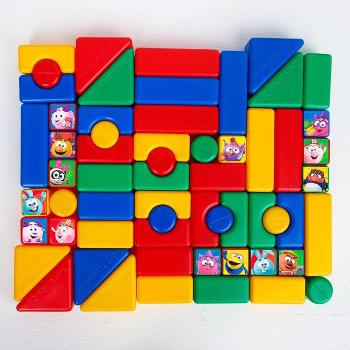 Набор цветных кубиков, Смешарики, 60 элементов, 4х4 см 4131403 (Вид 2)