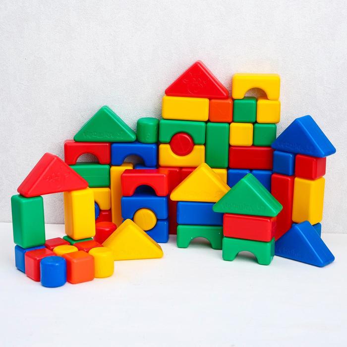Набор цветных кубиков, Смешарики, 60 элементов, 4х4 см 4131403 (Вид 3)
