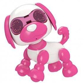 Интерактивная игрушка Mioshi Active Милый щеночек: Тёмно-розовый (10 см, свет,  звук, подвиж., зву