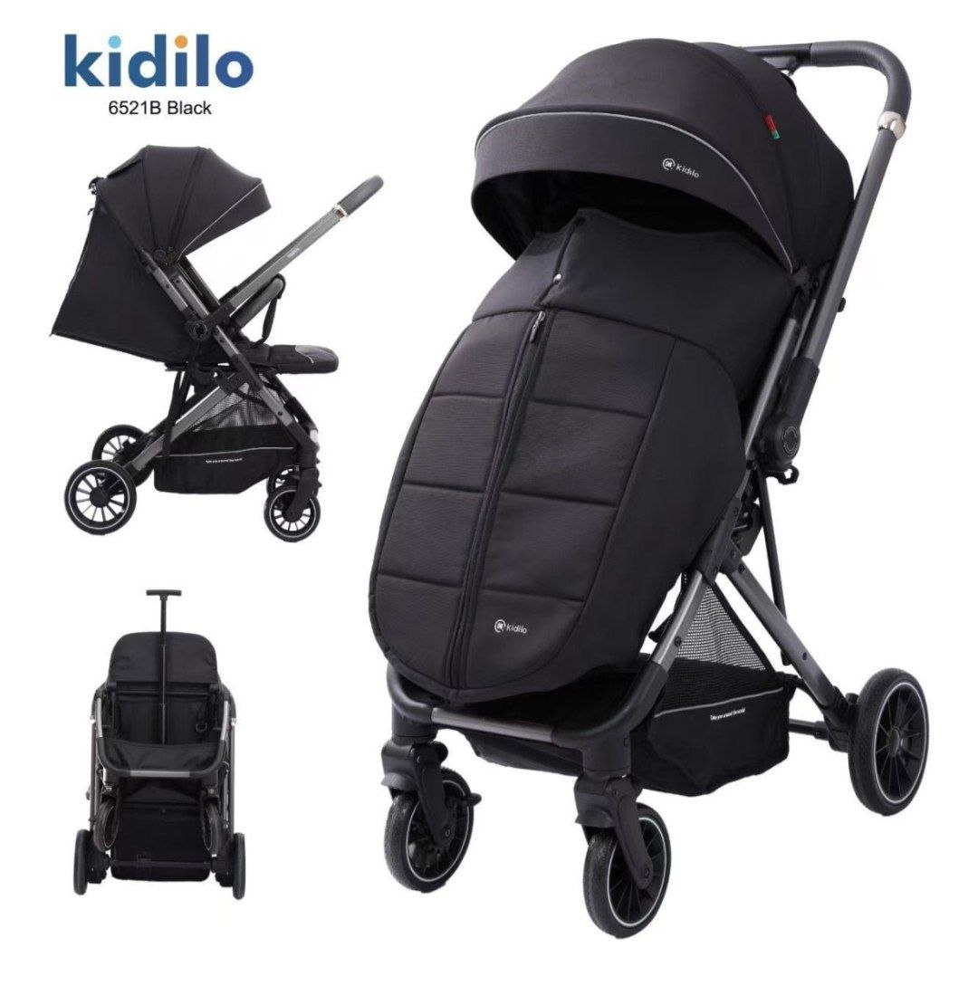Детская коляска,цвет BLACK, арт.6521 В kidilo