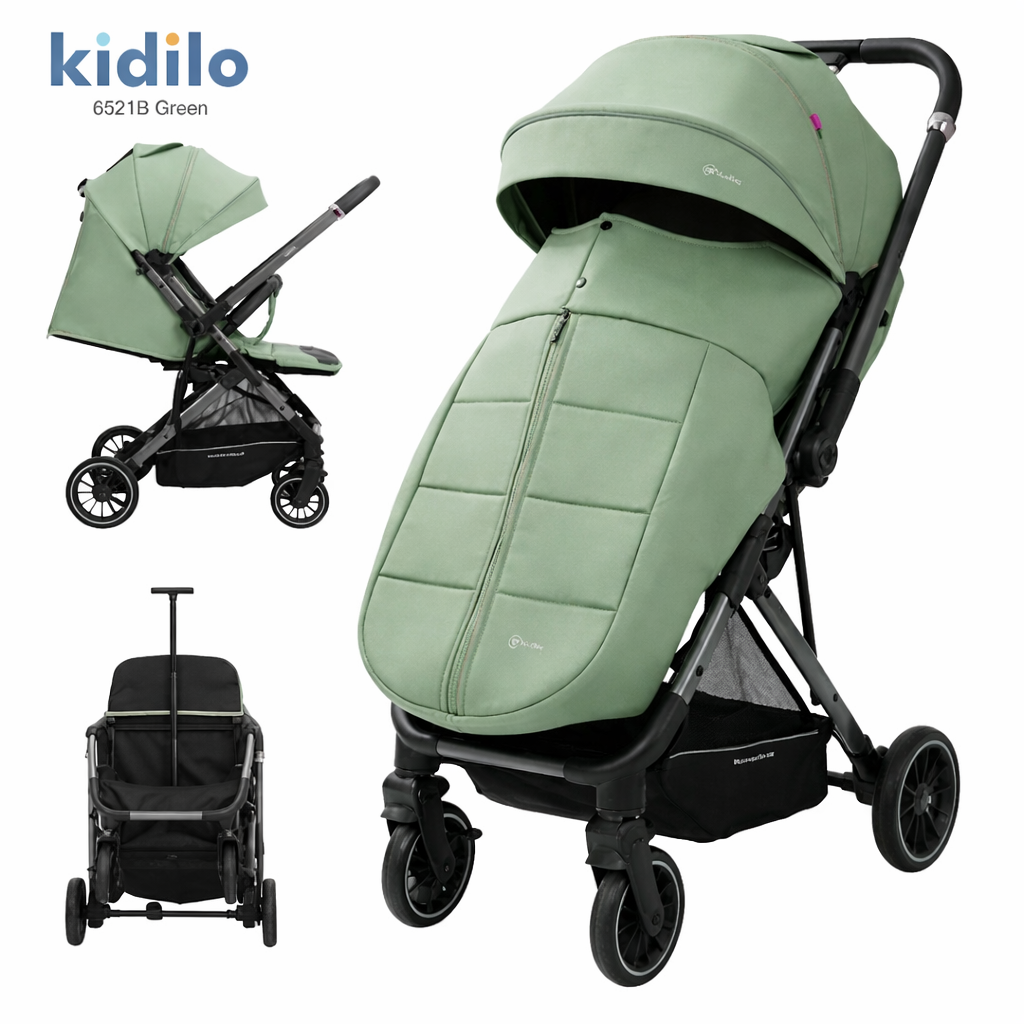 Детская коляска,цвет green, арт.6521 В kidilo