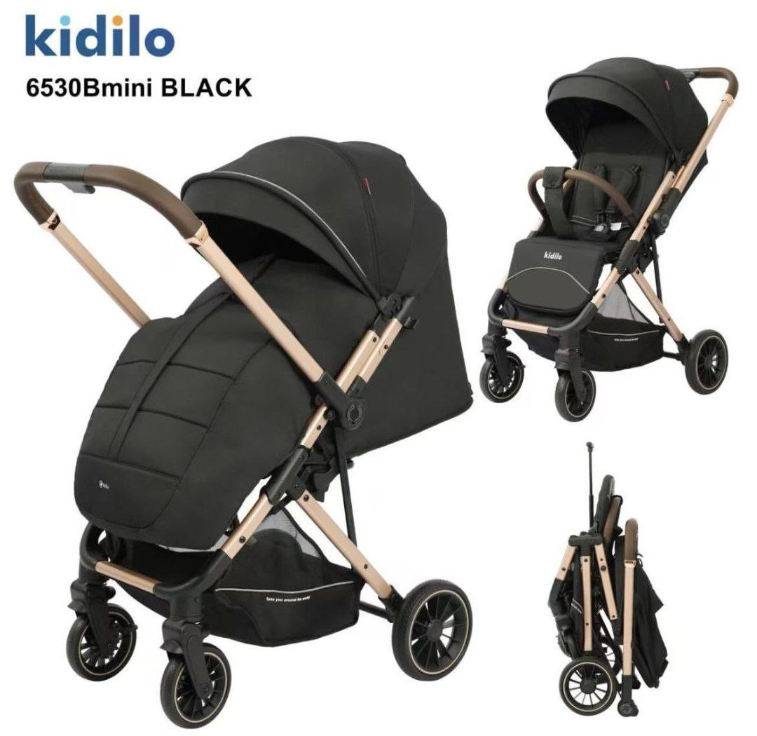 Коляска детская,цвет BLACK, арт.6530 mini kidilo