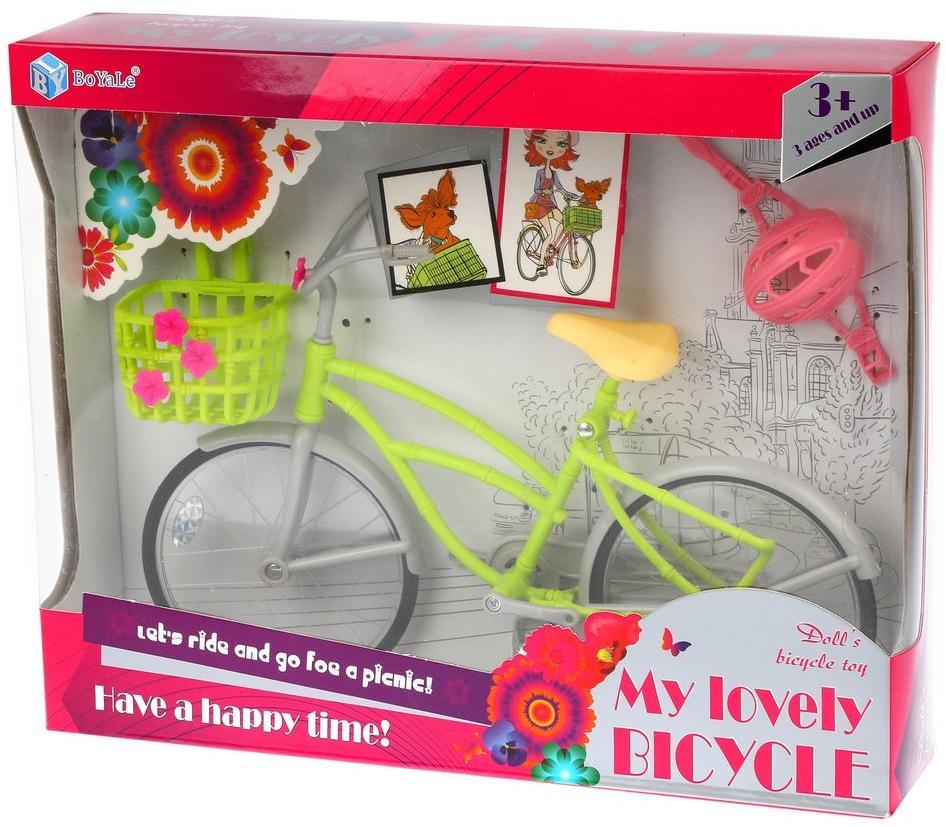 Велосипед для куклы, в компл.3 предм., в ассорт.,  кор.