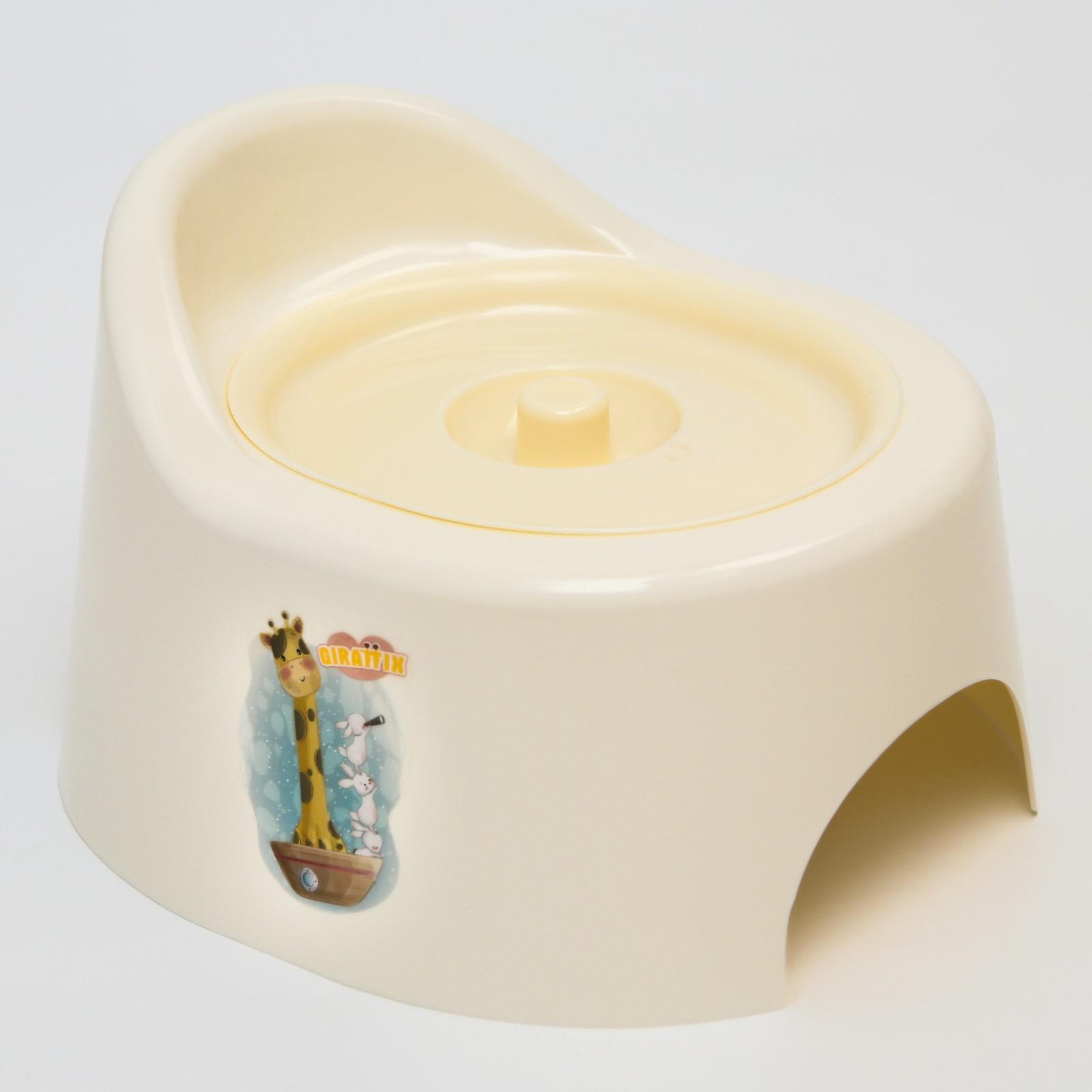 Горшок детский туалетный с крышкой Giraffix, цвет МИКС 7048595