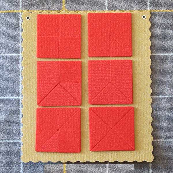 Прозрачный квадрат Ларчик (ковролин, красный цвет)