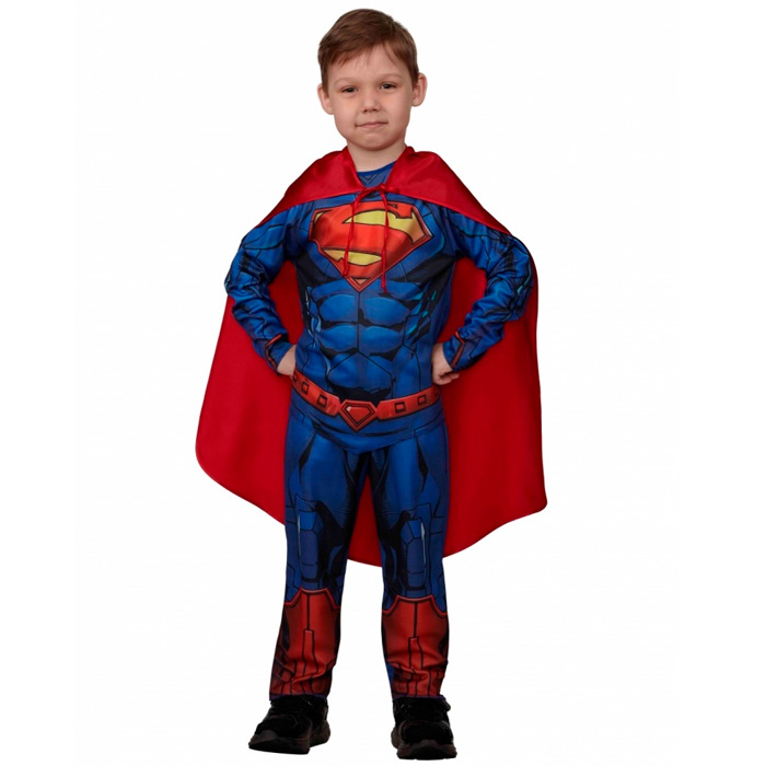 Карн. кост. Супермен без мускулов Warner Brothers р.104-52 /текстиль/Батик/