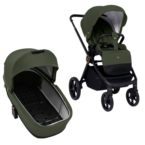 Коляска 2в1  Stella Plus Therma Green (427463 Люлька для коляски + 427308 Прогулочная коляска)