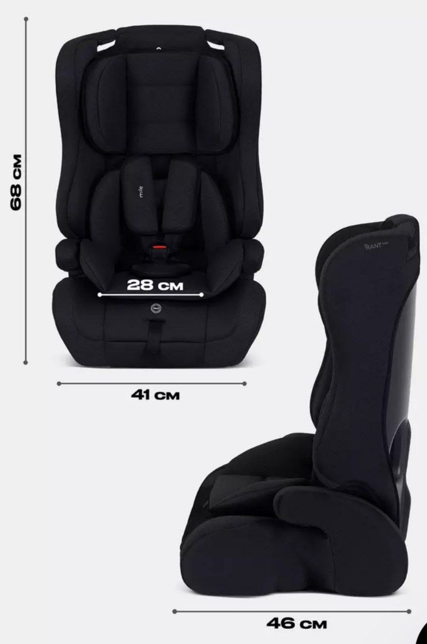 Автокресло RANT basic HD-02 Mile (Black) группа 1-2-3 (9-36 кг) (Вид 2)