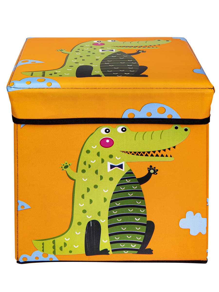 Контейнер для хранения детских игрушек, 31х31 см, Крокодильчик (можно сидеть) (арт. ZW34) (Вид 1)