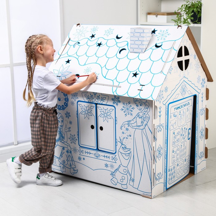 Дом из картона Дом-раскраска набор для творчества, Холодное сердце, Дисней  5352782 (Вид 1)