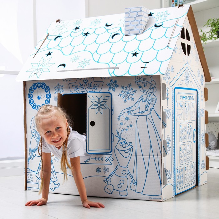 Дом из картона Дом-раскраска набор для творчества, Холодное сердце, Дисней  5352782 (Вид 2)