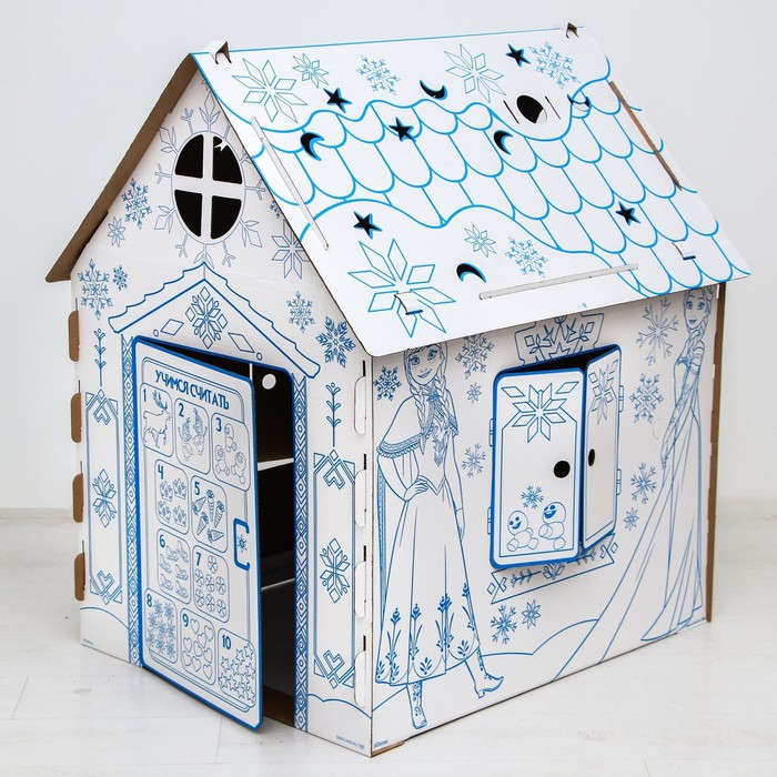Дом из картона Дом-раскраска набор для творчества, Холодное сердце, Дисней  5352782 (Вид 4)