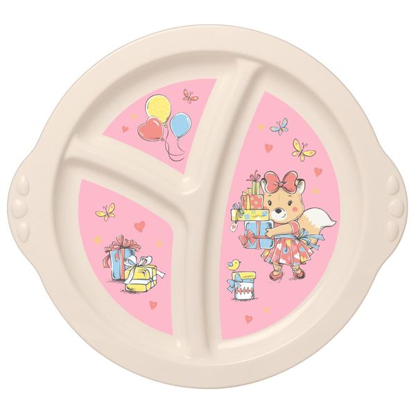 Тарелка детская трехсекционная с декором 