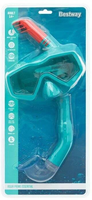 Набор для плавания Aqua Prime Snorkel Mask (маска, трубка) от 14 лет, цвета микс 24071 (Вид 5)
