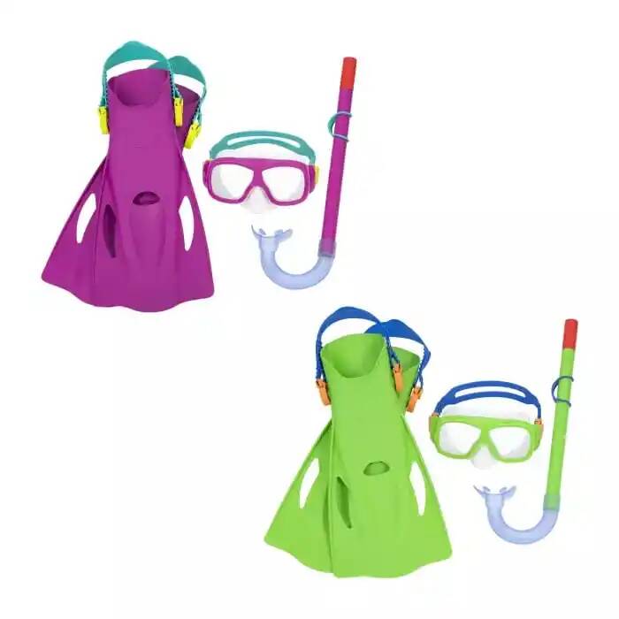 Комплект для плавания Freestyle Snorkel от 7 лет, р-р.ласт 37-41, 2 цвета