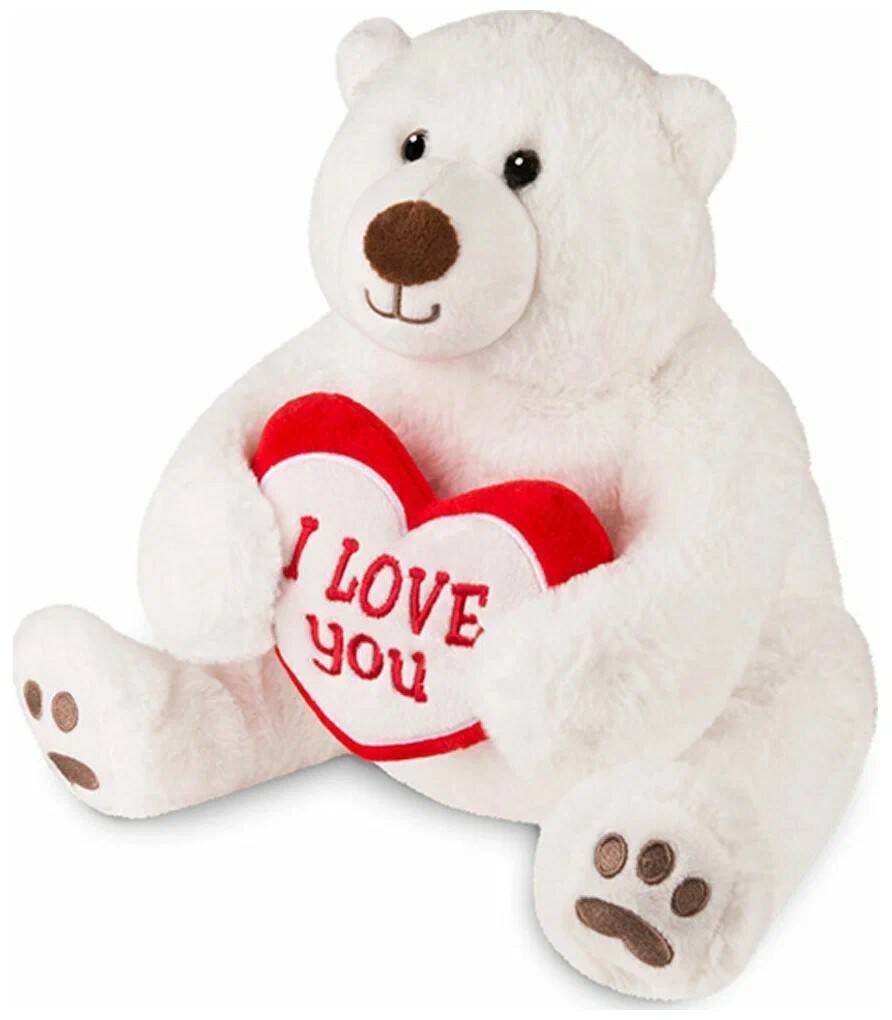 Белый Медведь с Сердцем, 23 см MT-SUT072005-23 ДСВ!