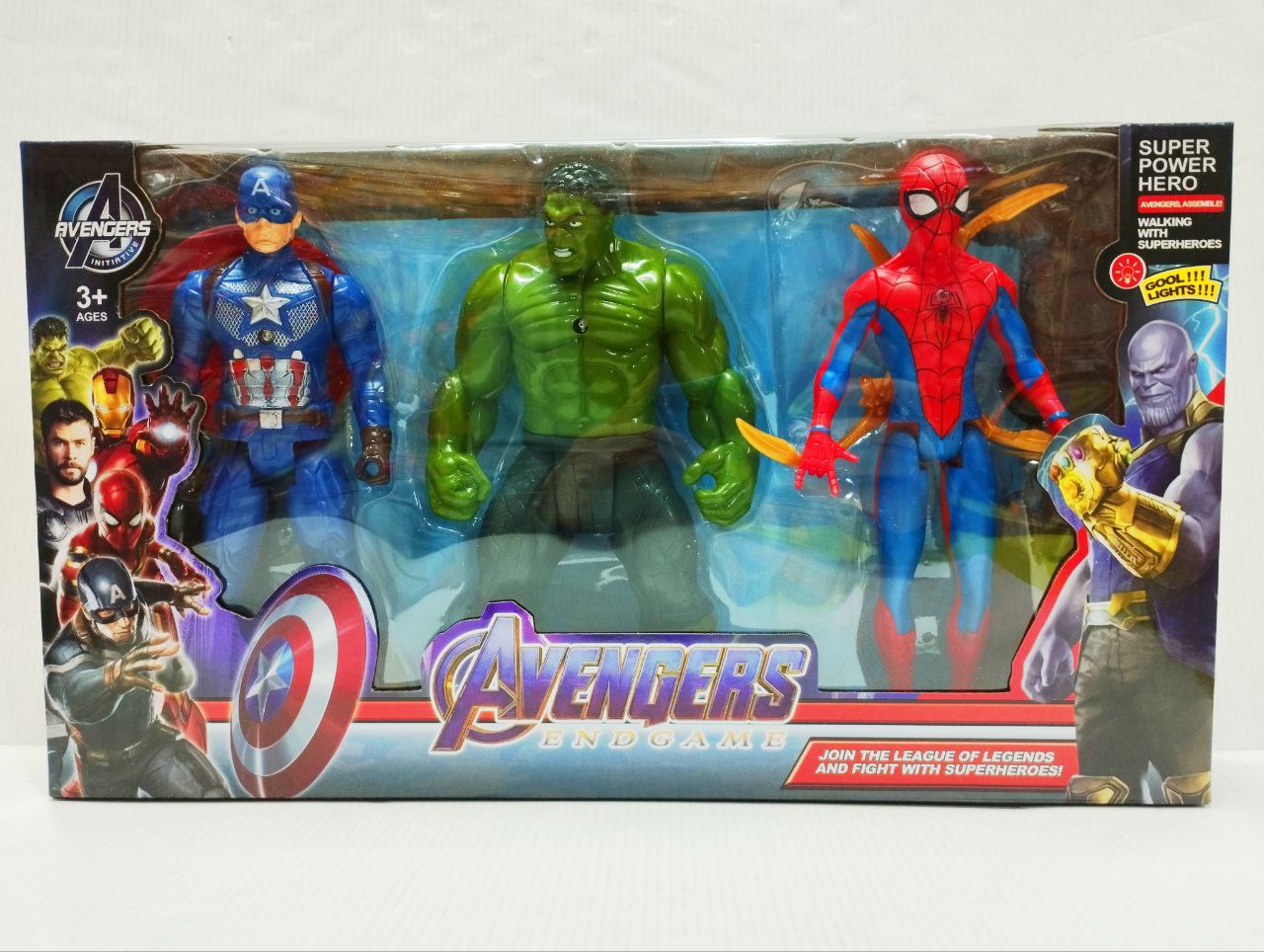 Набор супергероев в коробке из 3-х арт.1890B