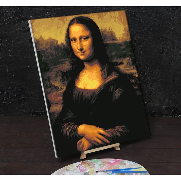 Картина по номерам на холсте с подрамником Мона Лиза  Леонардо да Винчи 40*50 см 5135000
