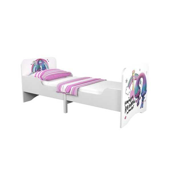 Кровать детская раздвижная Polini kids Fun 3200 Тролли, розовый