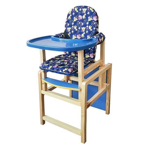 Стол-стул Ксения (пласт. столешница) синий (Фото 1)