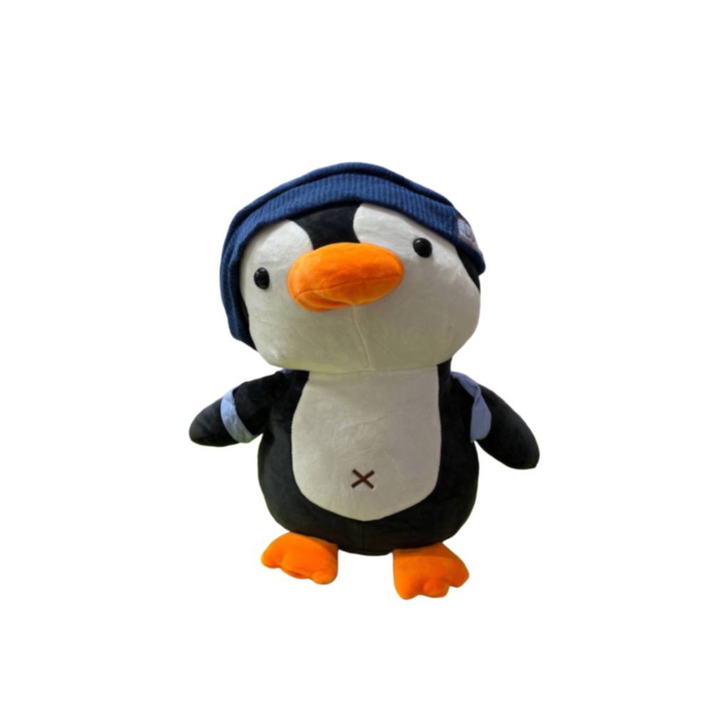 Мягкая игрушка Пингвин 42см в шапке с рюкзаком (Вид 1)