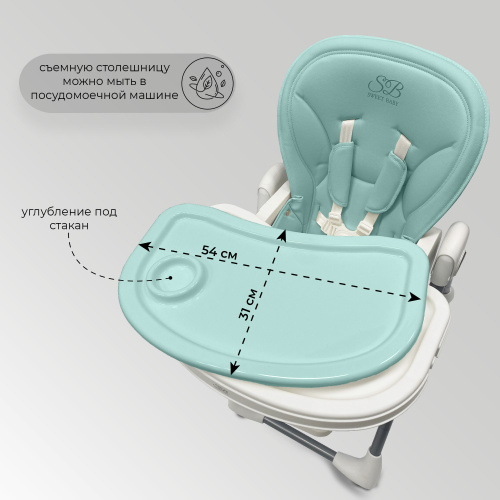 Стульчик для кормления Sweet Baby Roma Turquise (Вид 5)